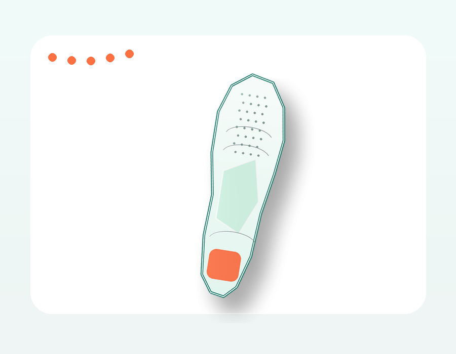 Sports cushioning insole with shock absorption for active footwear
